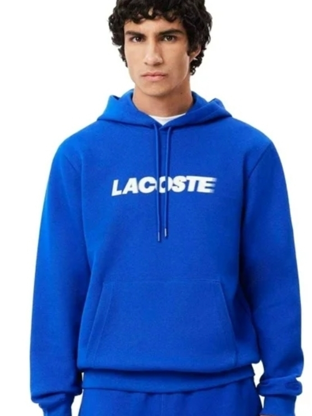 Lacoste Bold Royal Blue Logo Hooded Sweatshirt